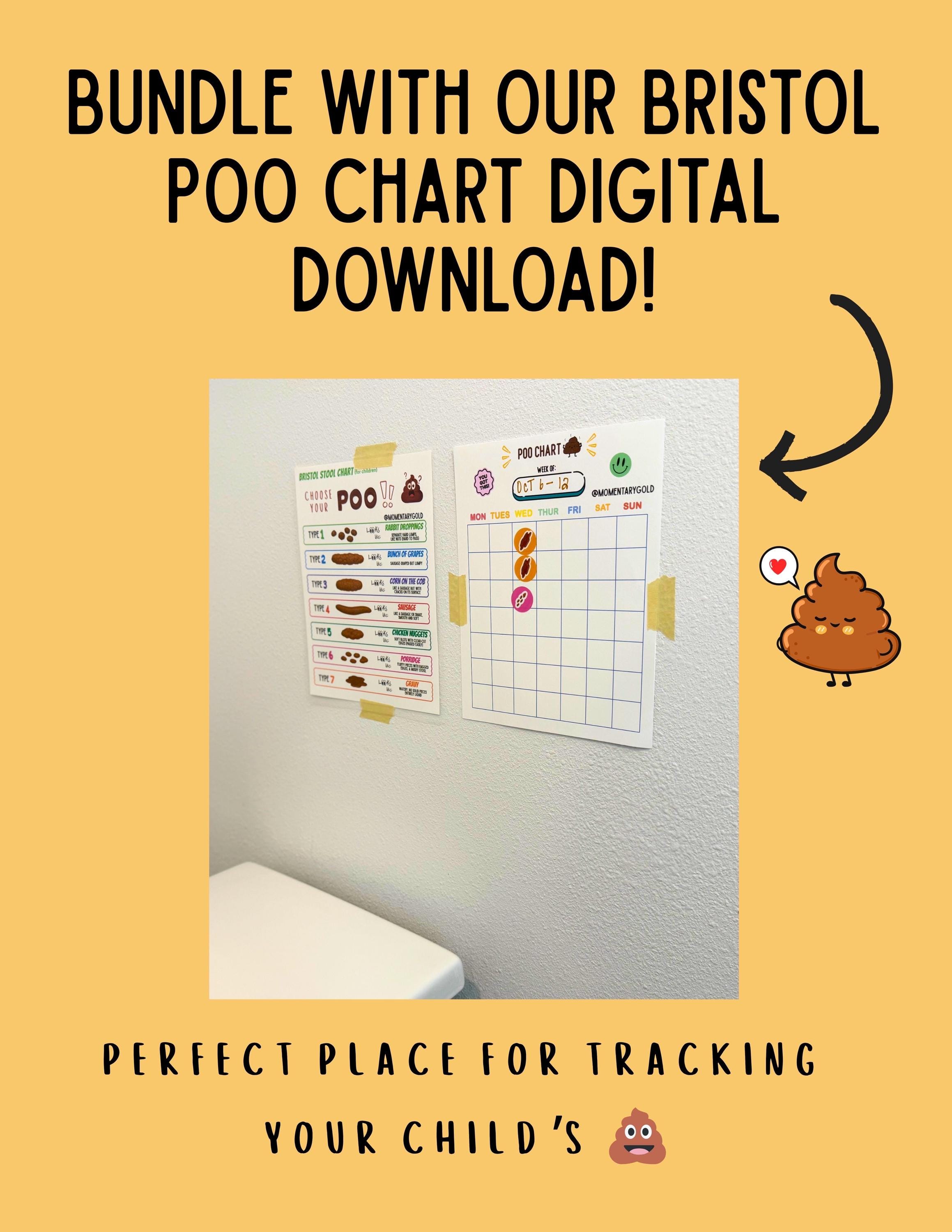 Bristol Stool Chart Stickers – 7 Color-coded Poo Stickers (70 Total, 1 ...
