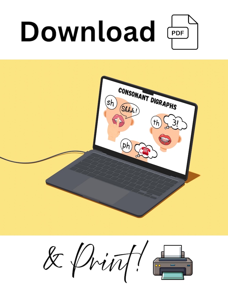 Consonant Digraph Lip Placement Visuals | Speech Therapy PDF | Phonics ...
