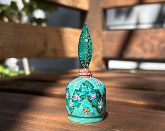Kohl Pot: Traditional Handmade hand painted Camel Bone Sormah Container