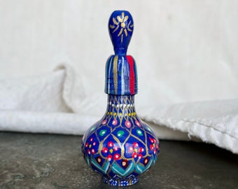 Kohl Pot: Traditional Handmade Middle East Empty Wooden Kohl Container