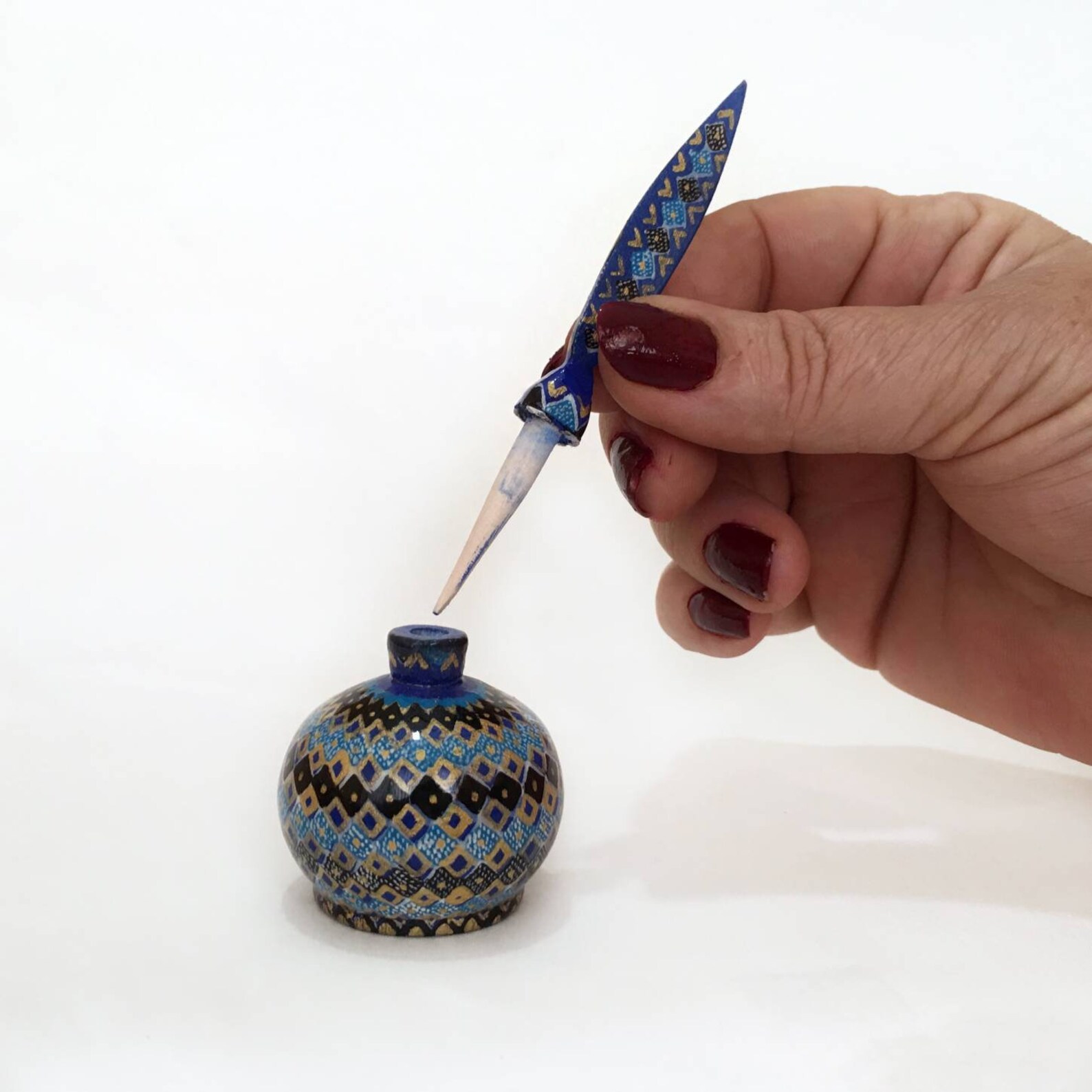 Kohl Pot Traditional Handmade Middle East Empty Wooden Kohl Etsy