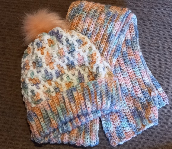 child's hat and scarf set