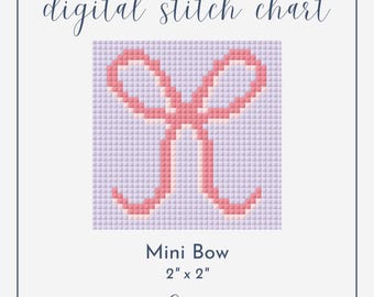 Mini Bow - Digital Needlepoint Chart