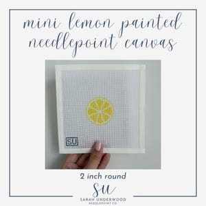 Mini Lemon Painted Needlepoint Canvas