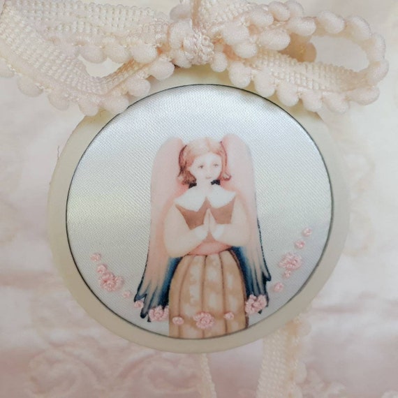 Guardian Angel Crib Medal For Babies Hand Made Painting Etsy