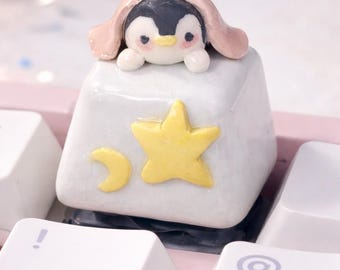 Sleepy Penguin Artisan Keycap