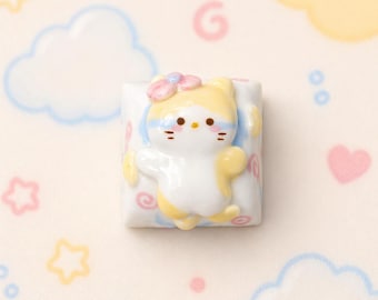 Weeping Swirl Cat Artisan Keycap