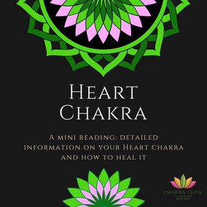 Heart Chakra - Mini Clairvoyant Reading of the Heart Chakra for yourself or as a Spiritual Gift