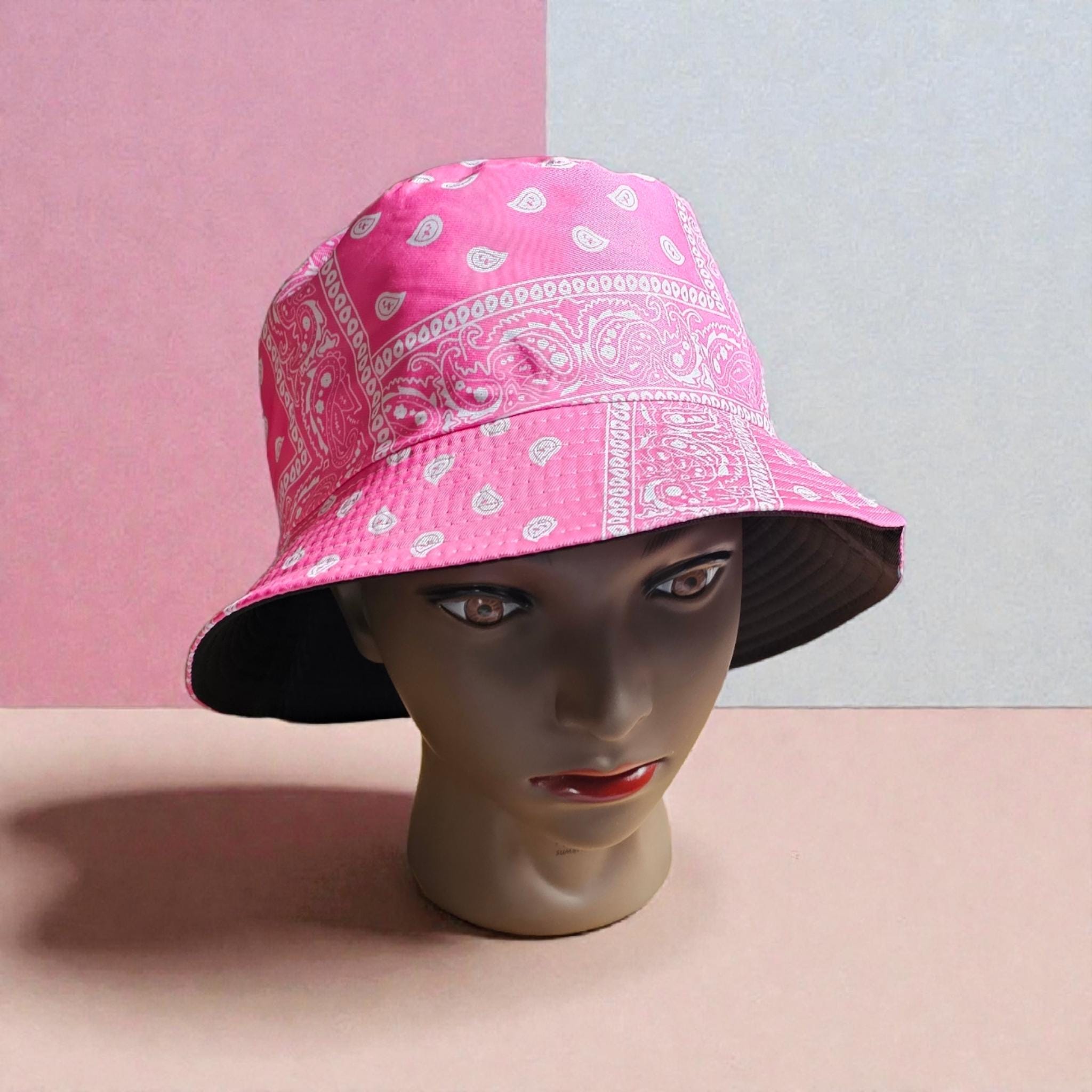 Boho Chic Paisley Colorful Pink Reversible Sun Hat Buy SWEETSPIRE REVERSIBLE BEACH HAT | Johnny Was main image 4