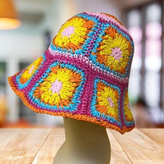 Floral Crochet Wide Brim Sun Hat: Foldable Cottagecore Beach  display picture 1