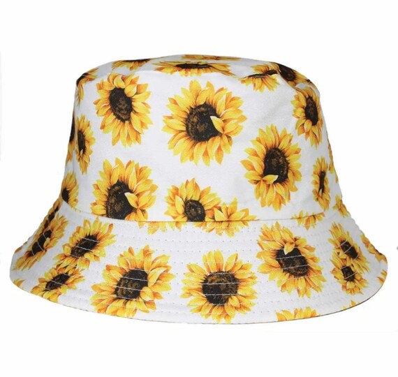 Reversible Sunflower Bucket Hat: Boho Floral Sun Protection  display picture 3