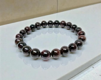 Handmade Garnet Bracelet: Natural Crystal Healing Jewelry