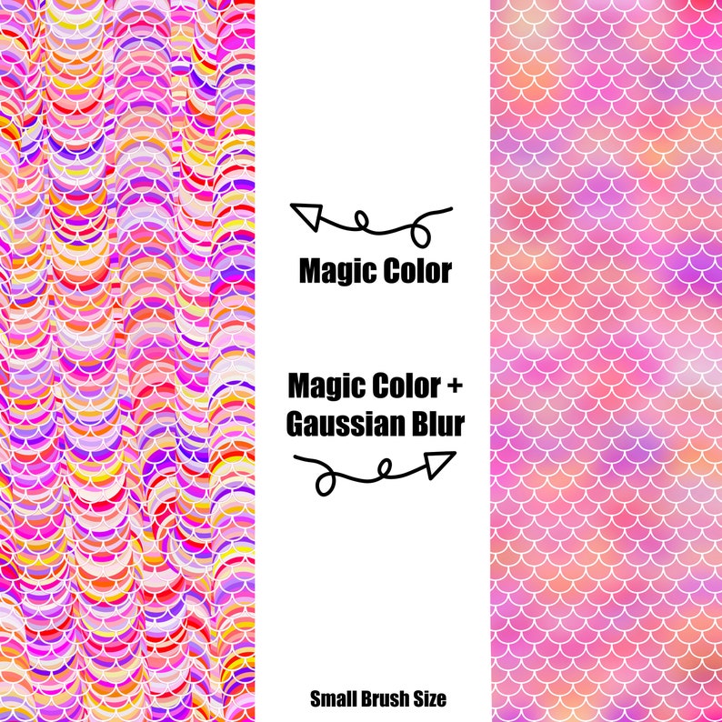 Filled Mermaid Scales Procreate Brush Etsy