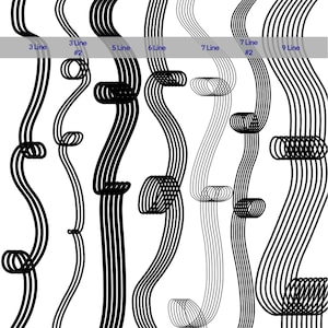 Multi line Procreate Brushes
