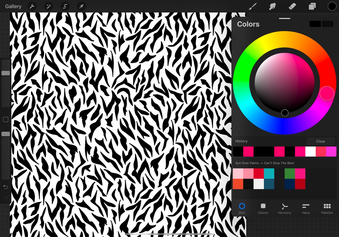 Zebra Print Procreate Brush Etsy