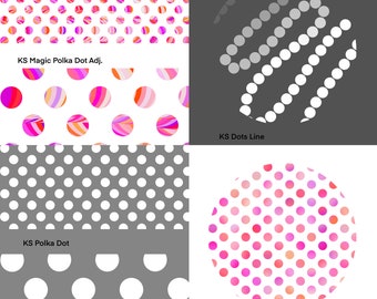 11 Polka Dot and Line Procreate Brushes