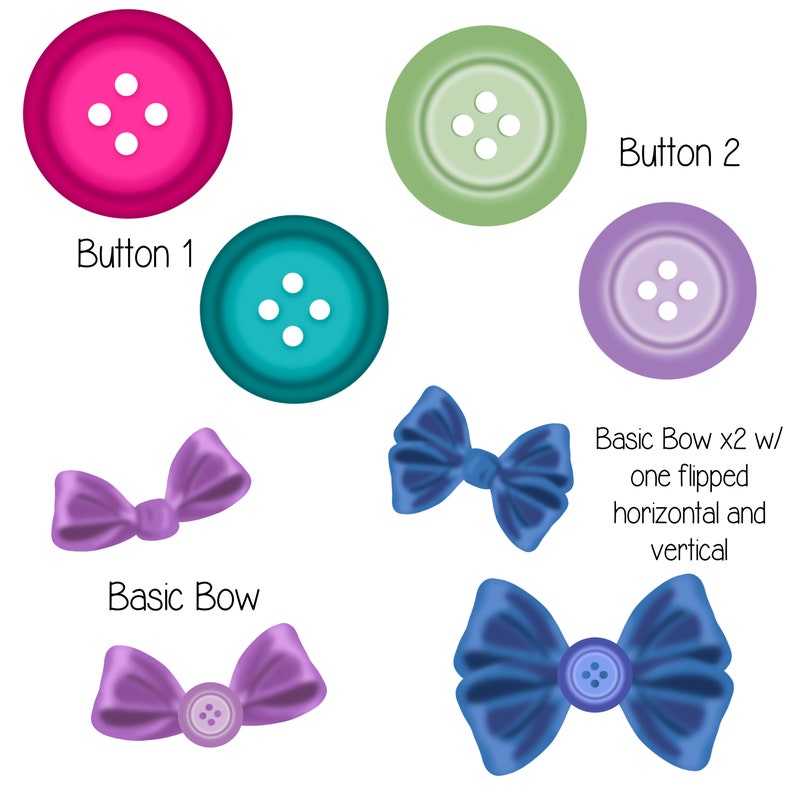 Buttons and Bow Procreate Brushes - Etsy