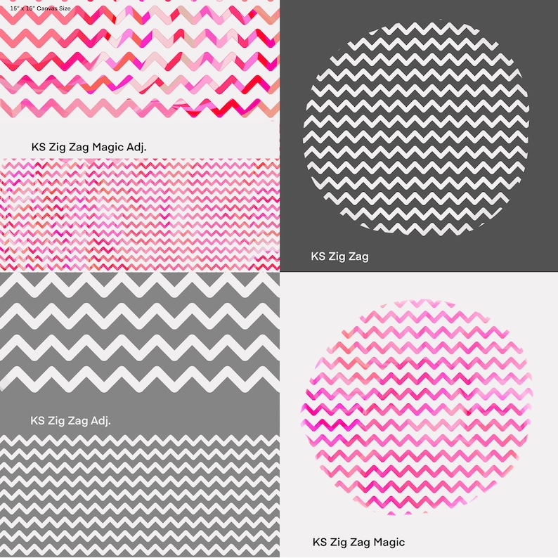 Zig Zag Procreate Brush Etsy