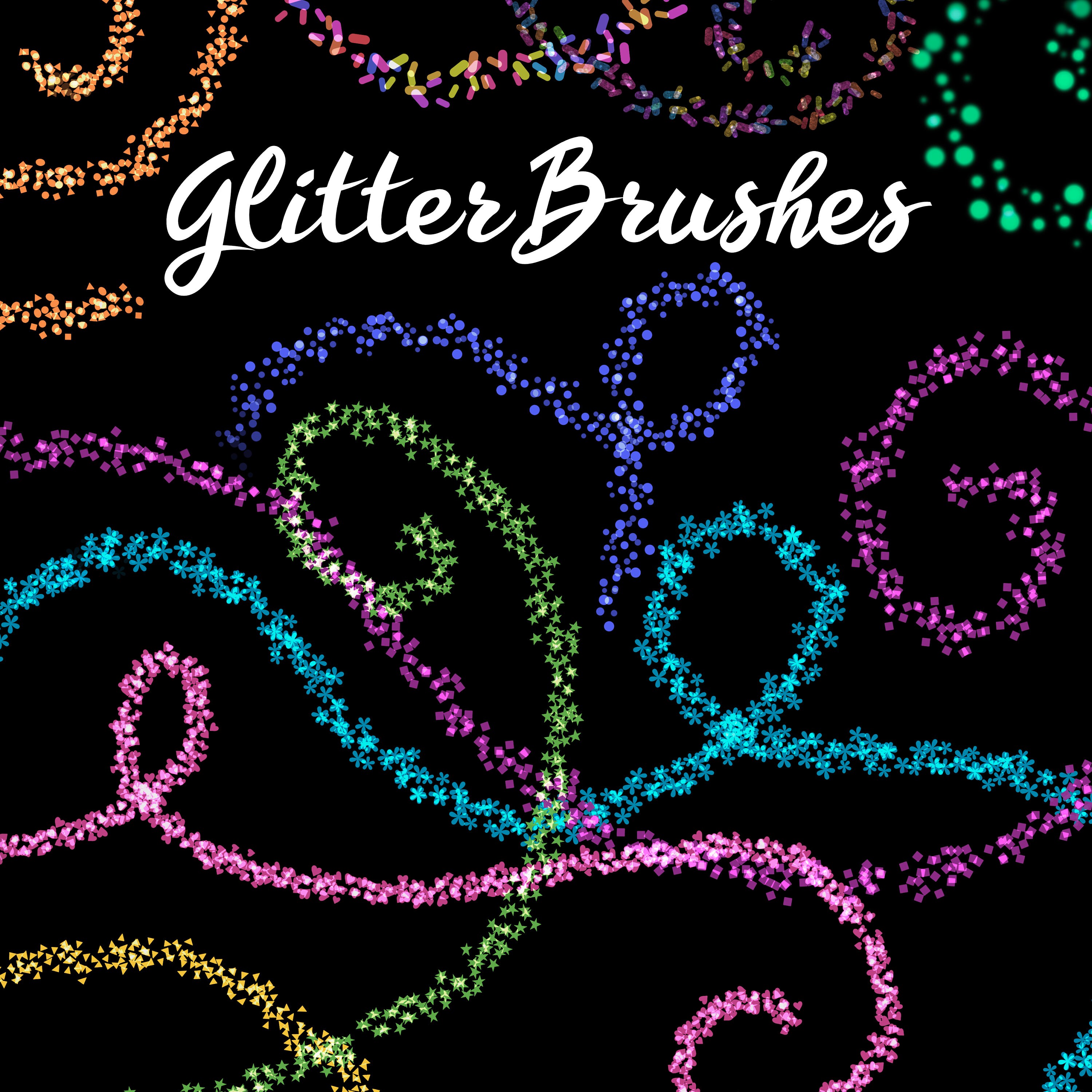 Sparkle & Glitter Procreate Brushes Set – 39 Shimmering, Pressure-Sensitive Stamps for iPad