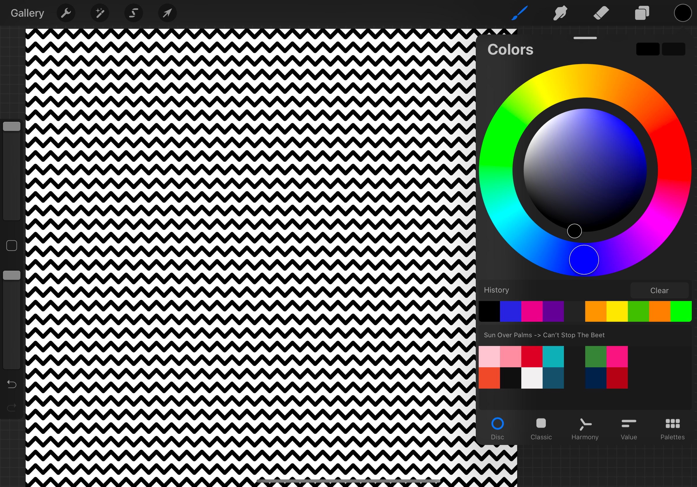Zig Zag Procreate Brush Etsy