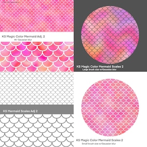 Filled Mermaid Scales Procreate Brush