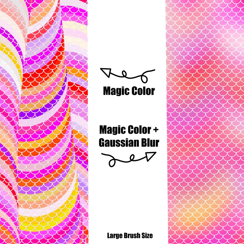 Filled Mermaid Scales Procreate Brush Etsy