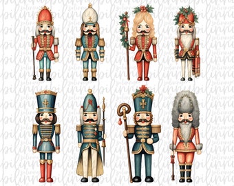 Christmas Nutcrackers PNG Vintage Christmas Shirt Design Sublimation, Retro PNG,Christmas Digital Art Download,Holiday png,Christmas clipart