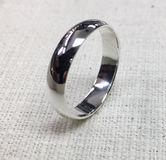 simple silver wedding bands