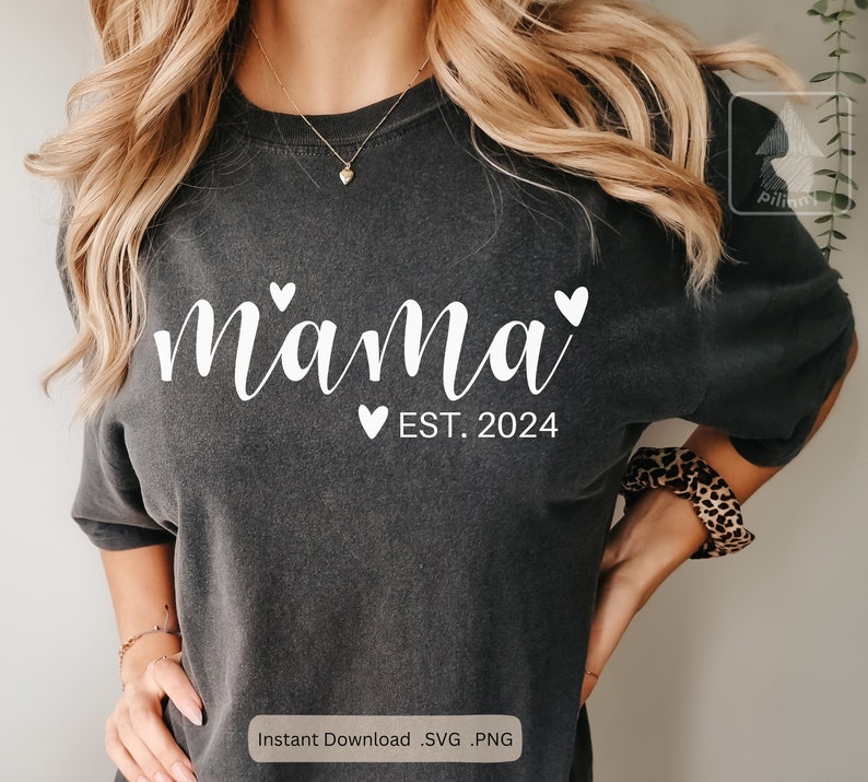 Mama Est. 2024 SVG Mom Life Mom Est. 2024 Svg Mother's Etsy UK