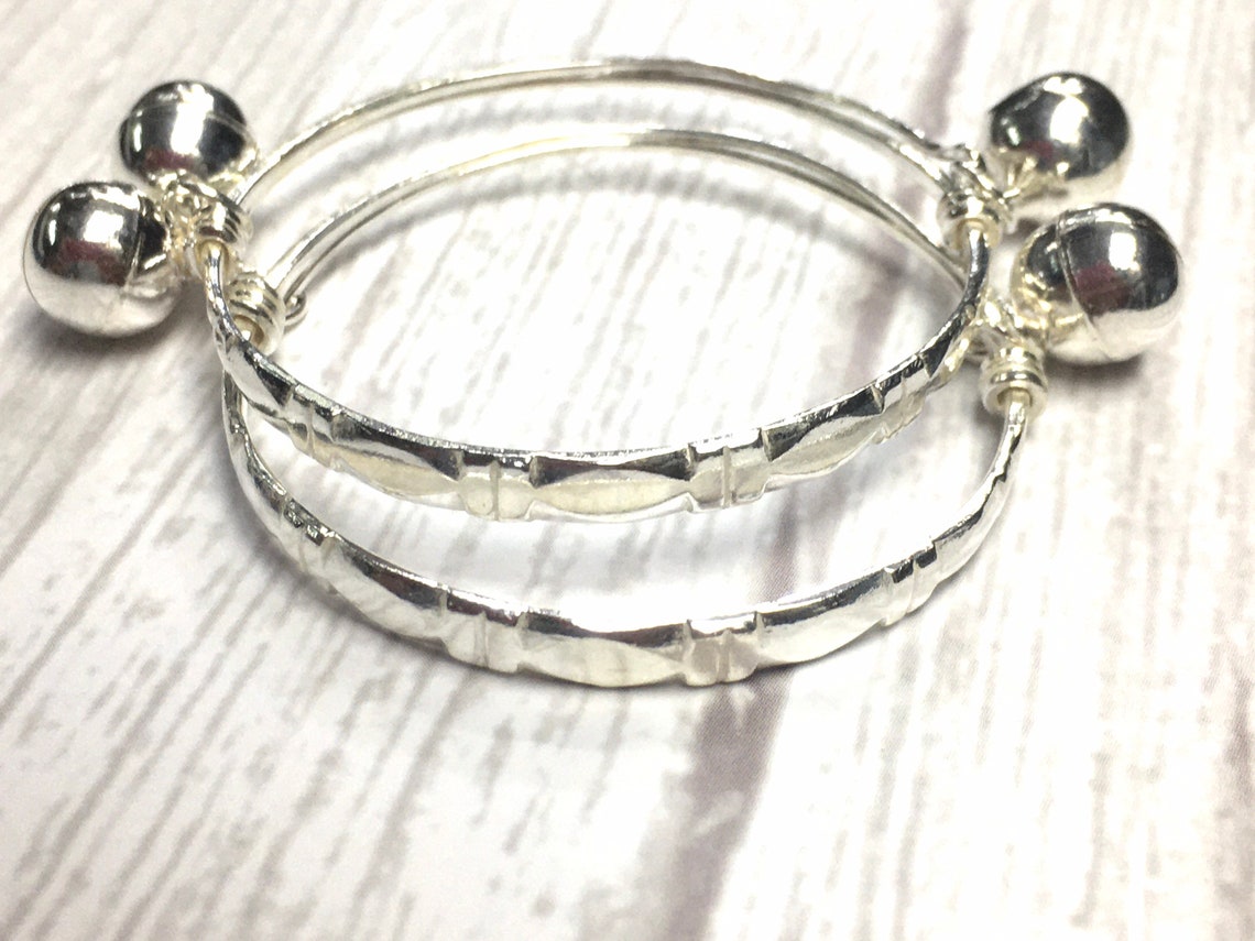 Cute Silver Anklets Boy Girl Baby Etsy