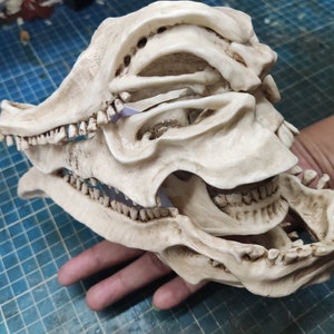 Godzilla Skull Model. Kaiju Head Replica. Handmade Godzilla