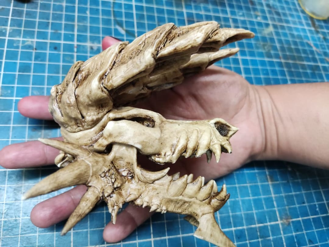 Handmade Zinogre Skull Sculpture. Monster Hunter. Dangerous