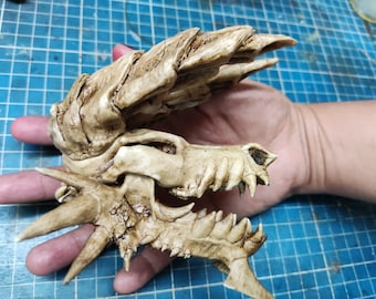 Zinogre Skull Sculpture. Monster Hunter. Resin art. Zinogre