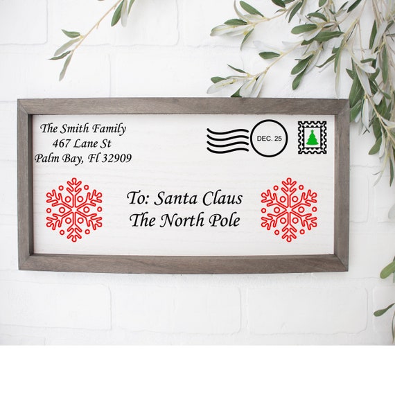 Download Christmas Sign Svg Santa Letter Santa Claus Envelope Svg Etsy