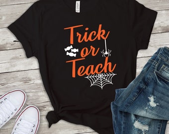 teacher Halloween svg, fall teacher shirt, Halloween svg, trick or treat svg, DIGITAL DOWNLOAD