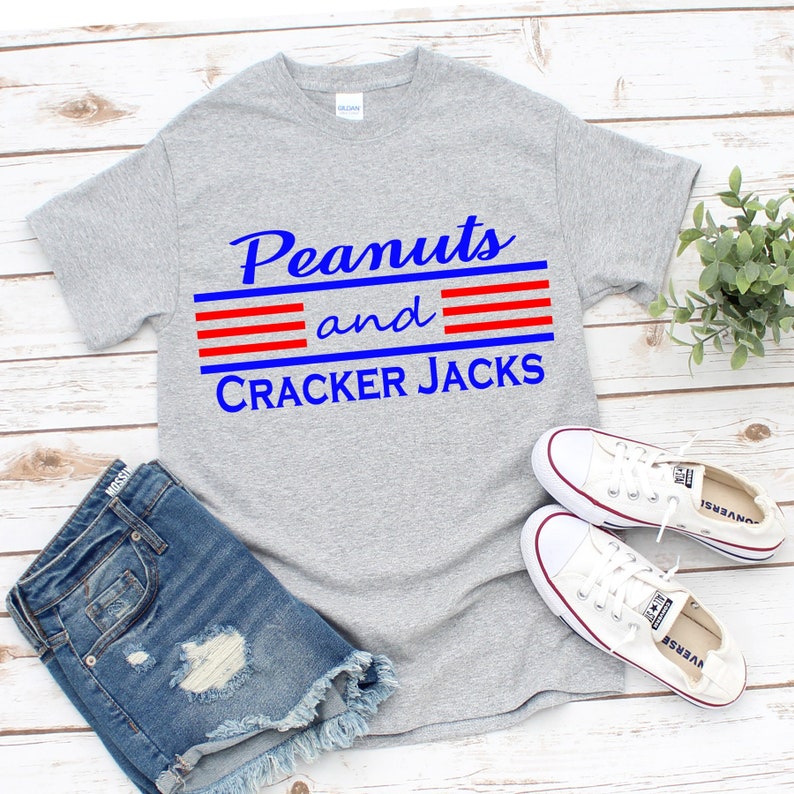 Baseball Shirt Svg Peanuts and Cracker Jacks Baseball Shirt Etsy