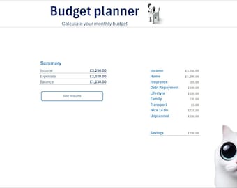 Monatlicher Haushaltsplaner