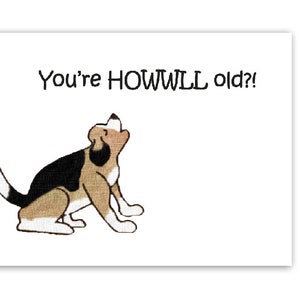 Tarjeta de cumpleaños para perros (Beaglier/Beagle/Hound) - Tarjeta divertida/novedad/humor - Descarga digital
