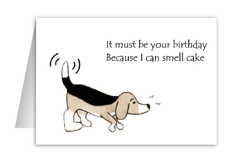 Dog Birthday Card Beaglierbeagle Funnyhumour Digital Etsy