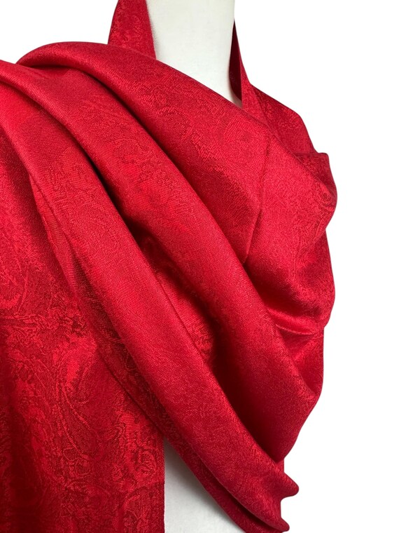 gypsohila Paisley Knit Stole （レッド） GPTH-201 Paisley Knit Stole | gypsohila