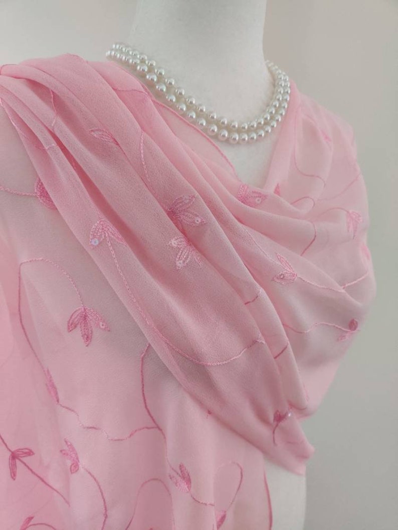 pink sheer shawl