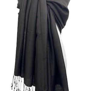Chocolate Brown Pashmina |All-Season Elegant Soft Delicate Wrapl Personalizable Warm Winter Scarf|Lightweight Travel-Friendly-Non Itchy