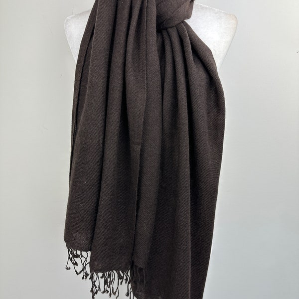 Fashionable Cozy Chocolate brown scarf|Light weight soft non scratchy pashmina shawl|Dressy Formal Shawl|Travel shawl|All season scarf|