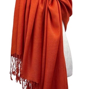 Orange Viscose Pashmina Scarf: Elegant Wedding Stole