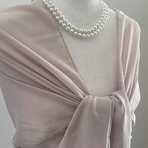 Champagne dusty pink Sheer transparent Crepe Poly chiffon scarf|Fashionable dressy shawl|Bridesmaids gift|Hijab|Initial personalizable shawl