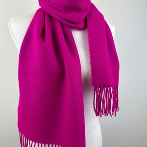 Hot Pink Fuchsia| flouresent pink winter fashion soft warm cozy scarf|Personalizable scarf|Giftable unisex Non itchy scratchy scarf|