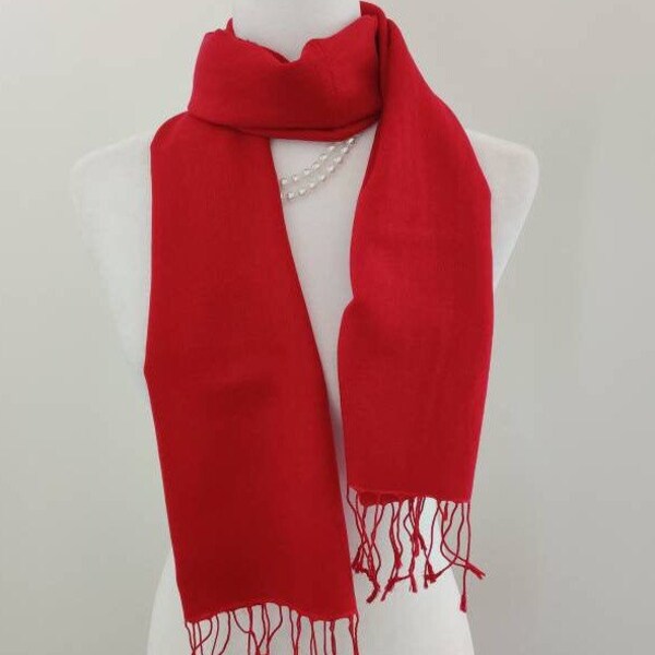 Red Mens Scarf Etsy