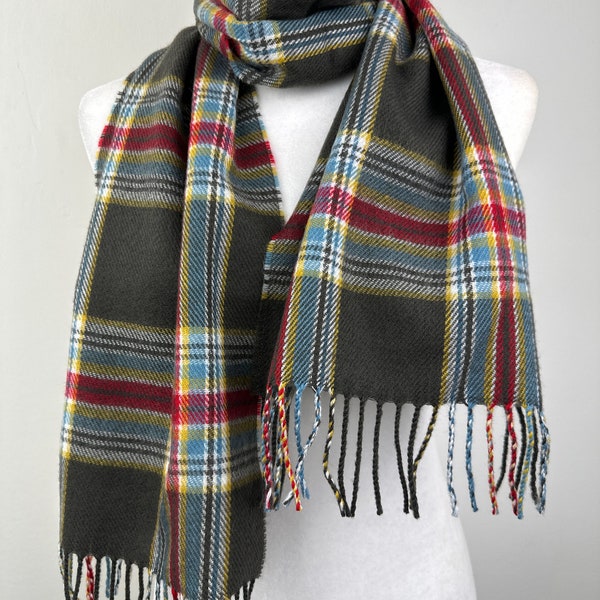 Malone Olive Wool Blend Scarf