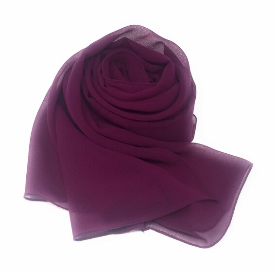 plum chiffon shawl