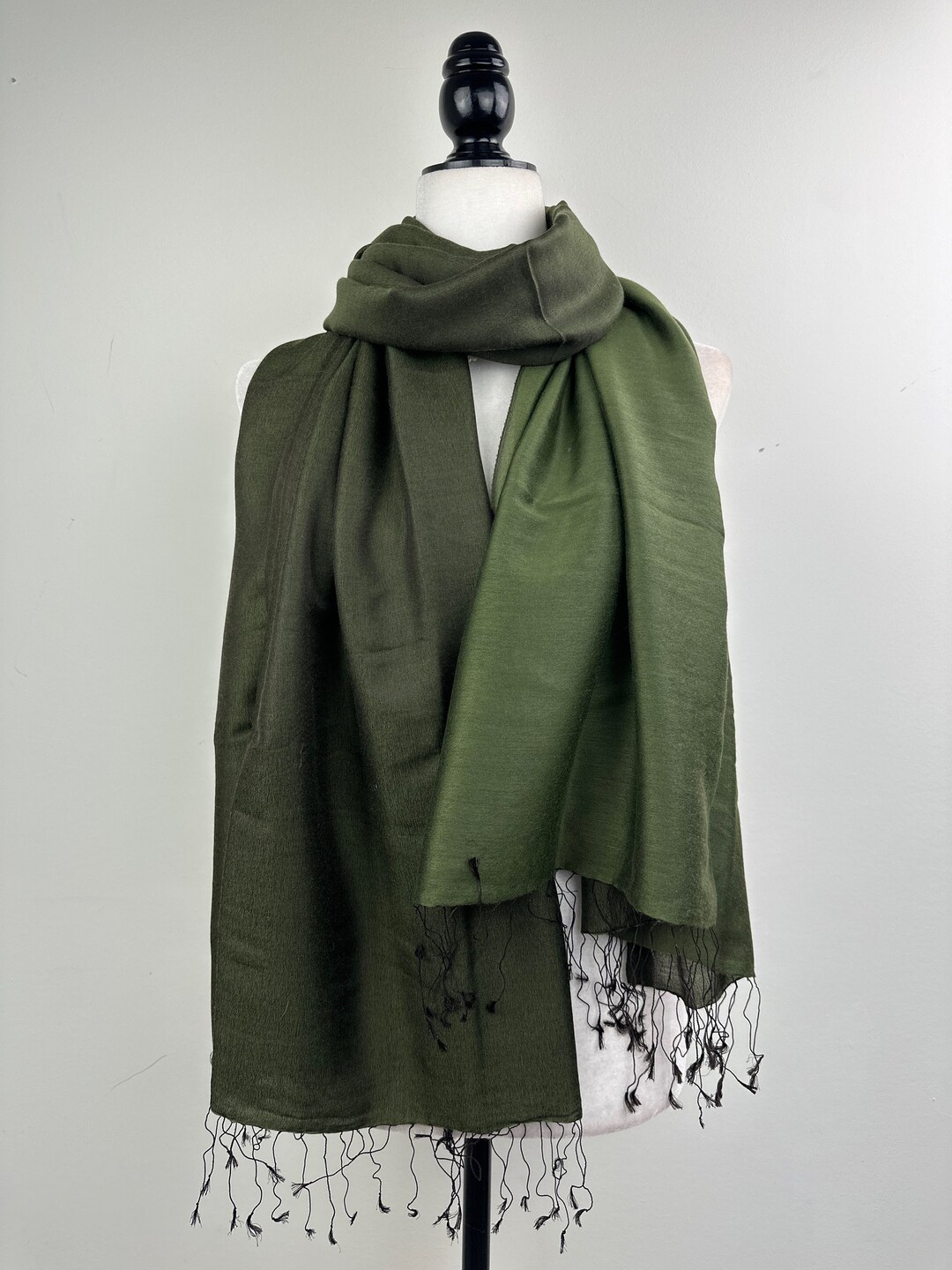 shawl for dark green dress